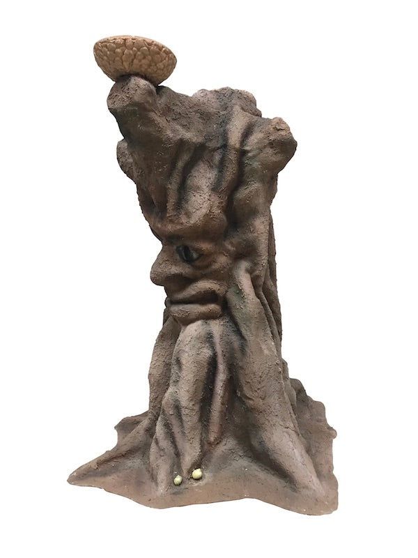 Baumstamm mit Eichelkappen