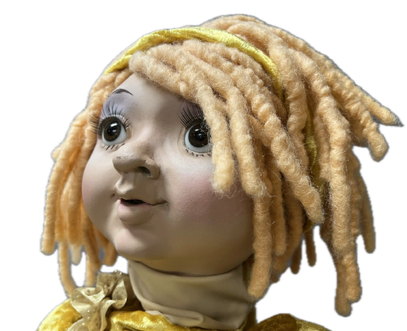 Engel 100 cm im gold gelben Kleid