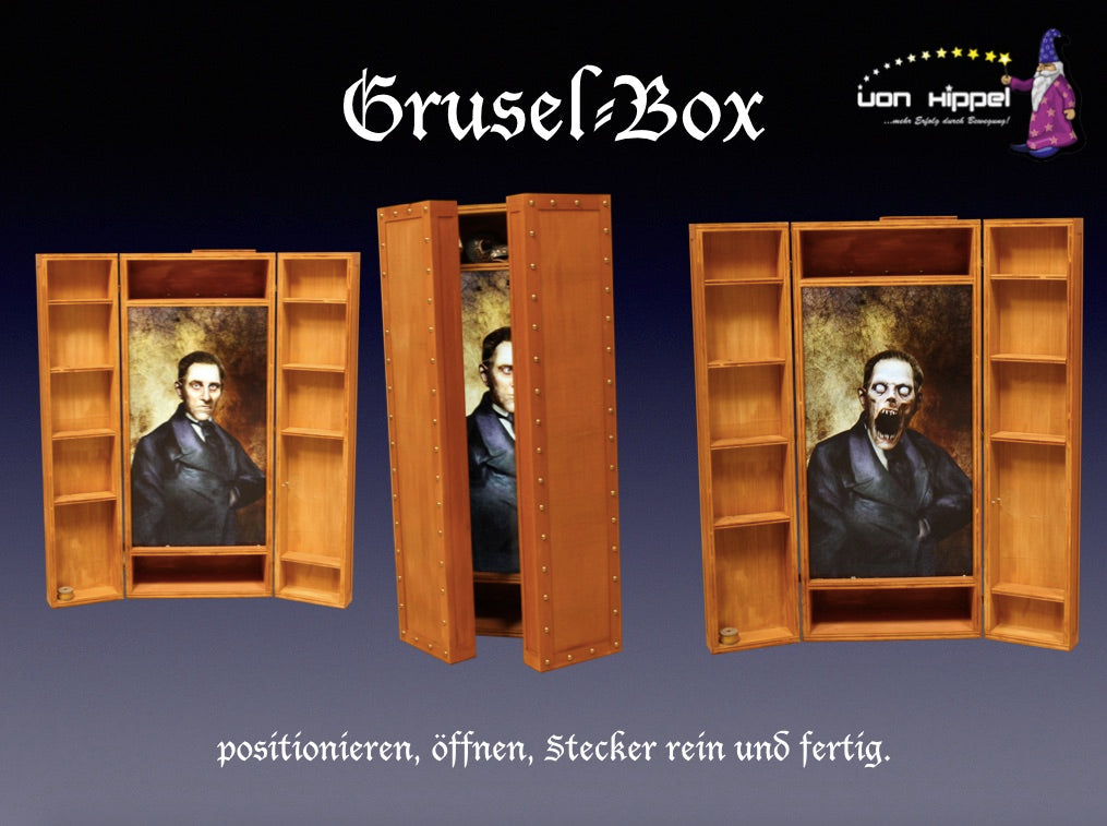 Gruselbox mit Monitor