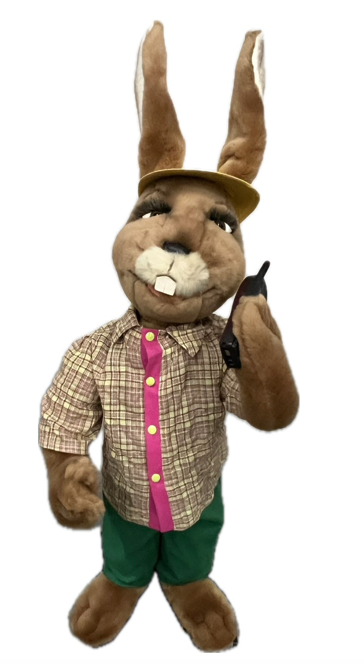 Hase mit Handy / Mobiltelefon