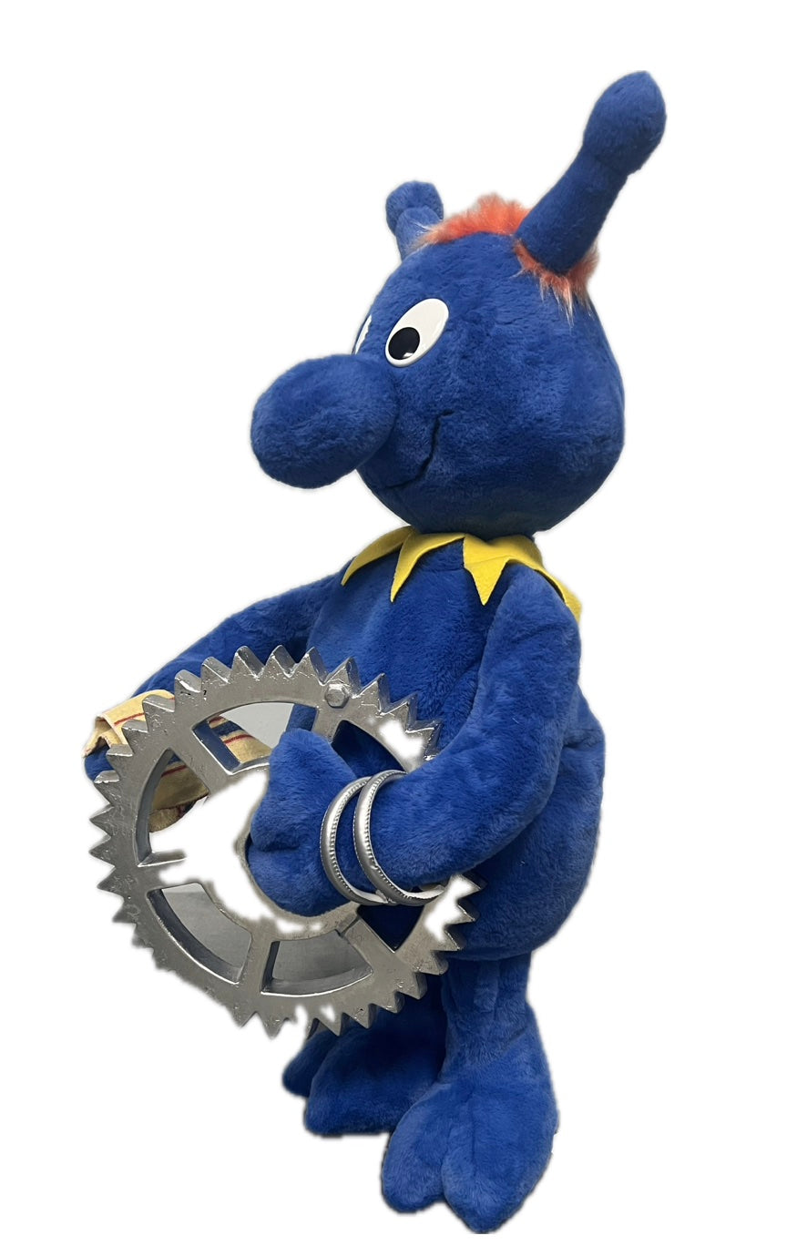 Marsianer blau mit Zahnrad