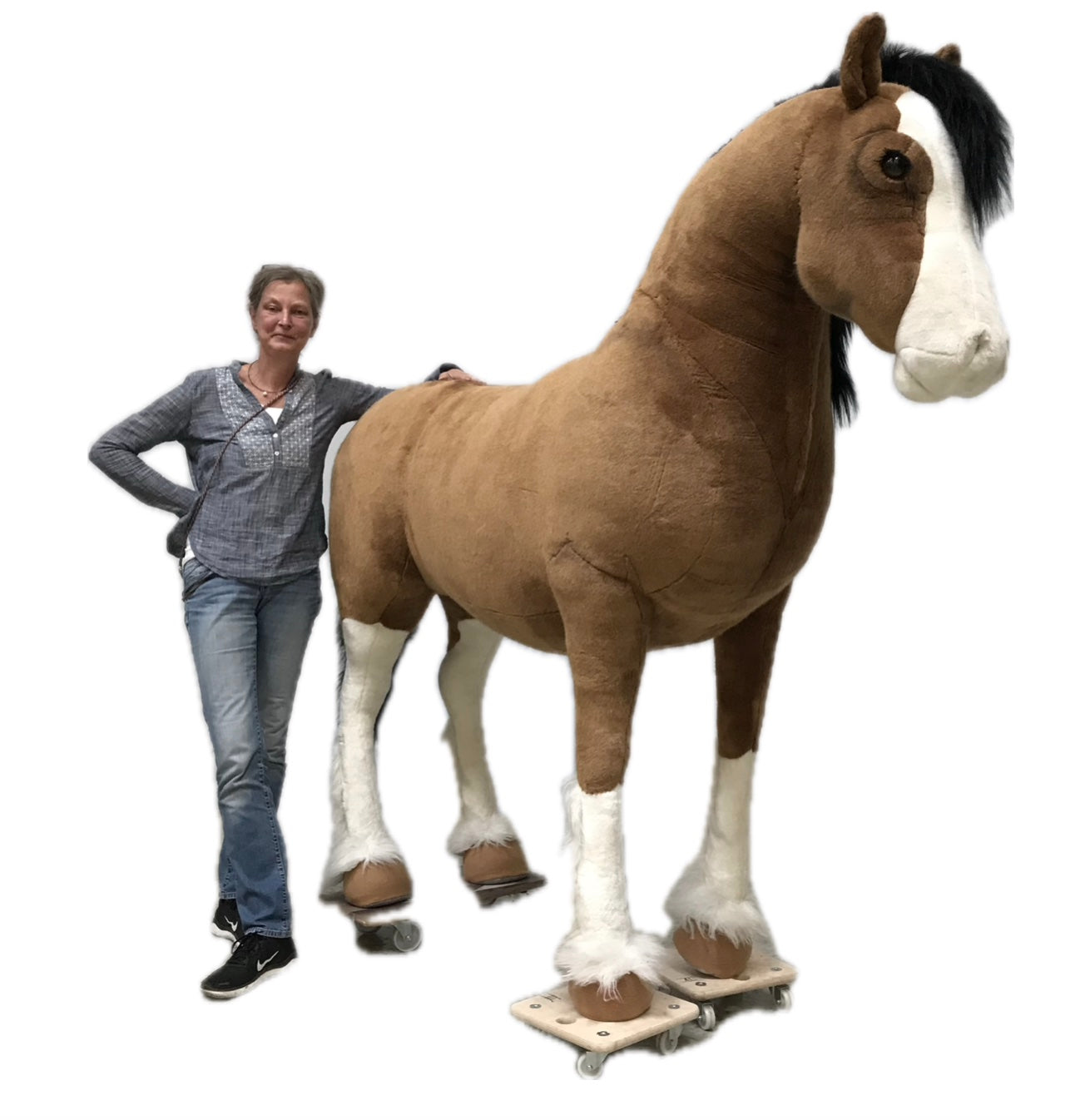Horse plush 220 cm without movement
