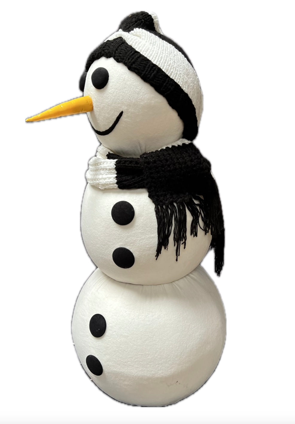 Schneemann mit Mütze und Schal