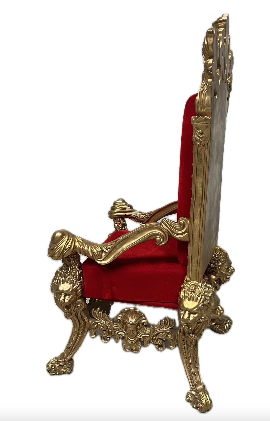 Thron Fantasystuhl rot-gold