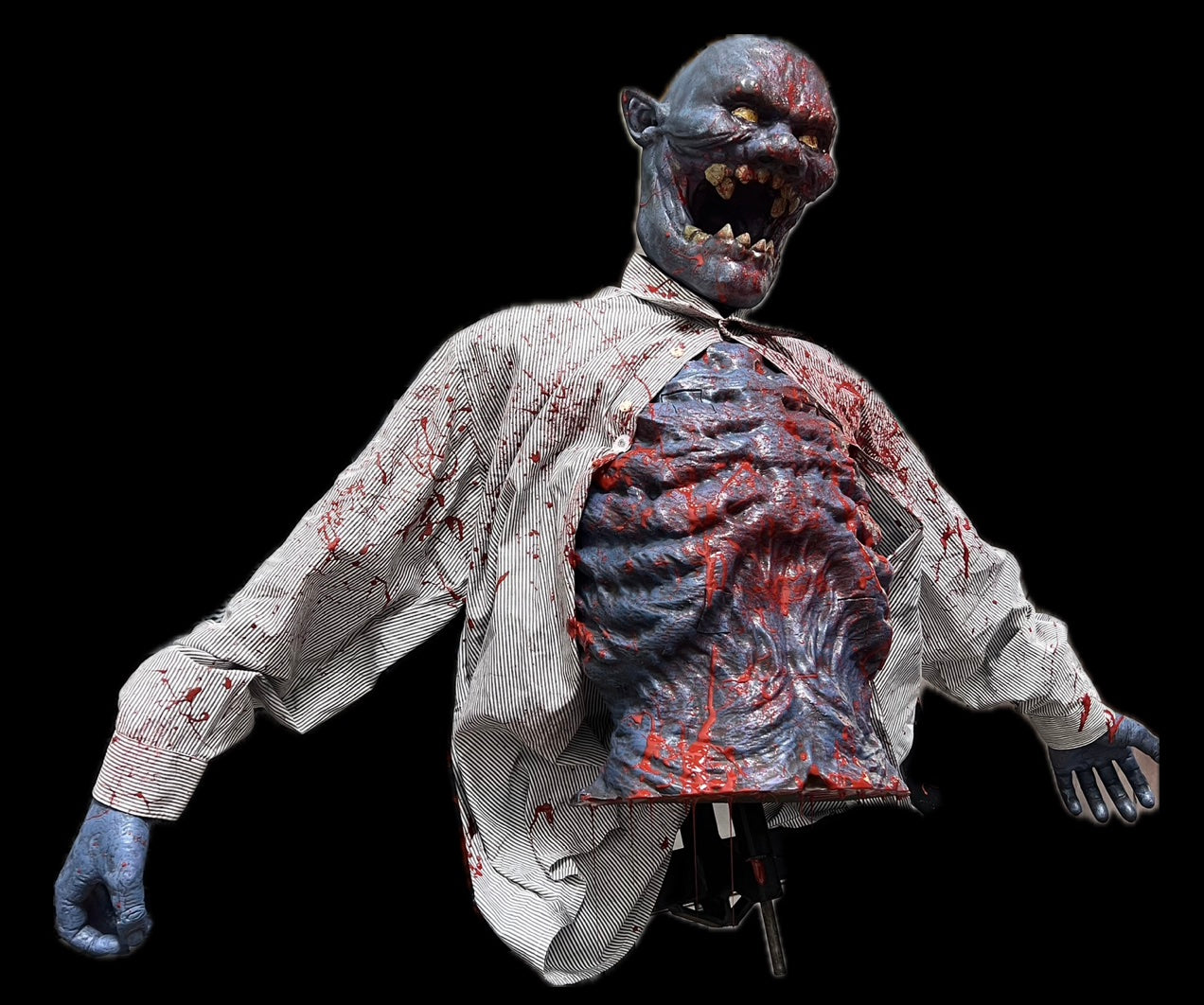 Zombieoberkörper blutiger Beißer