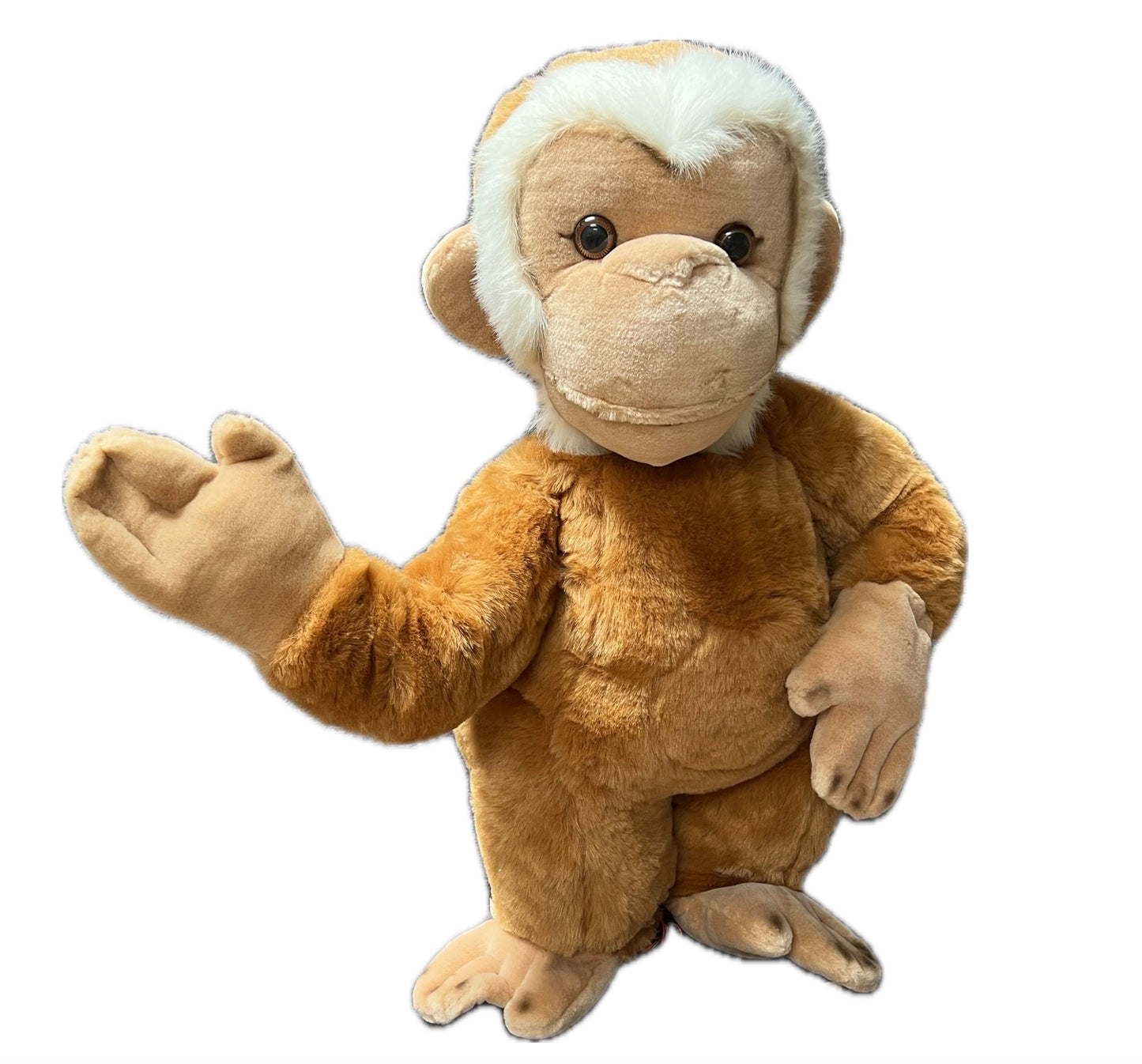 Affe beige 80 cm mit Kopfbewegung