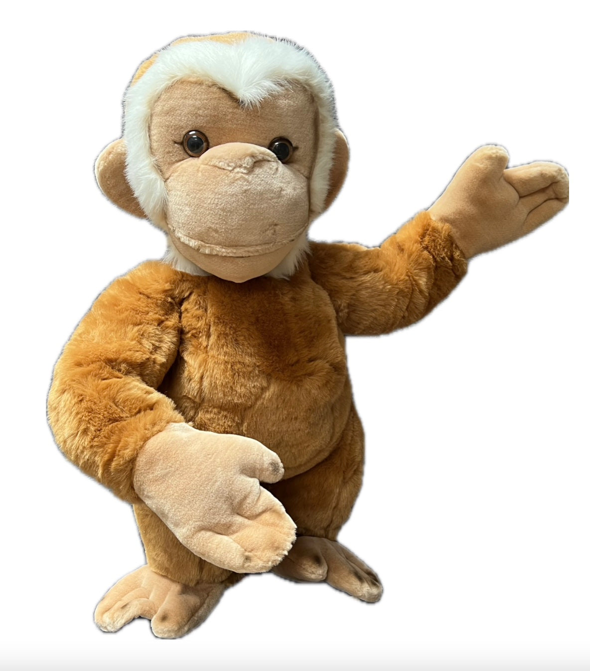 Affe beige 80 cm mit Kopfbewegung