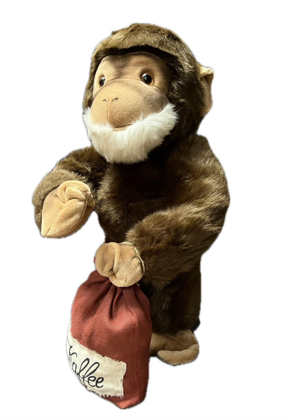 Affe 80 cm mit Kaffesack und 2 Bewegungen