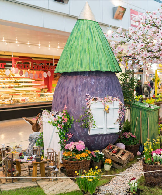 Ostern auf dem Bauernhof-Szene Bauernhaus