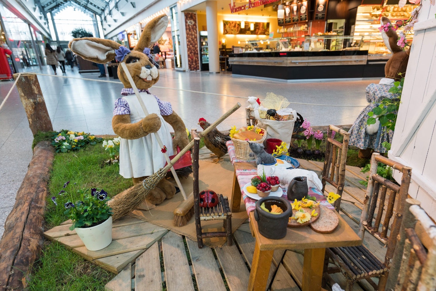 Ostern auf dem Bauernhof-Szene Bauernhaus