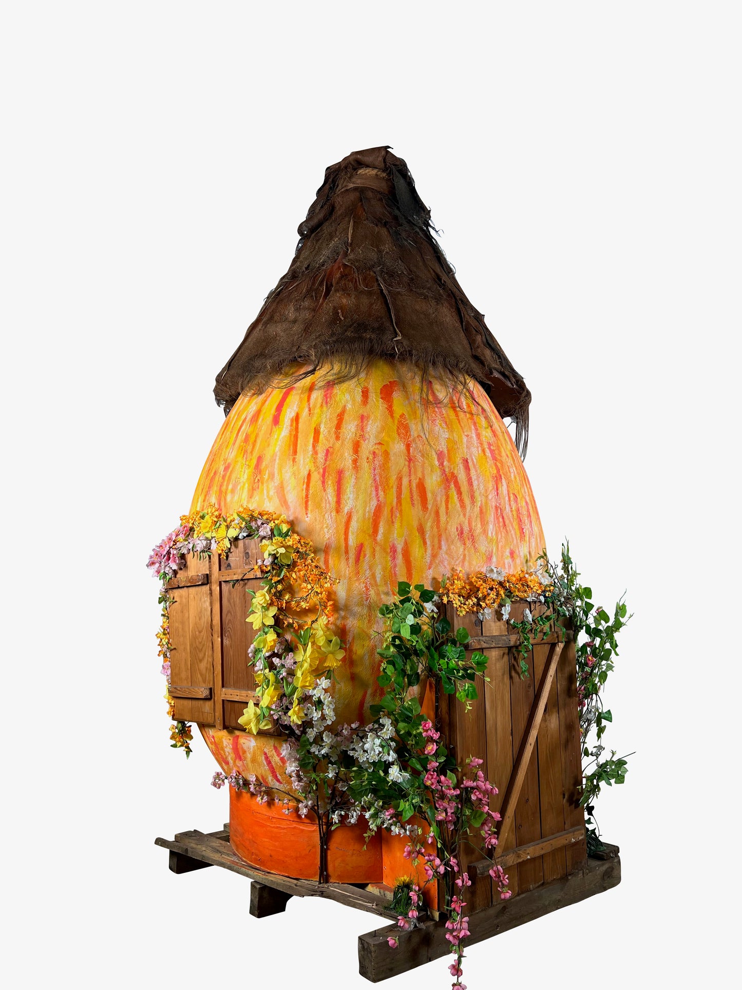 Eierhaus 270 cm orange meliert