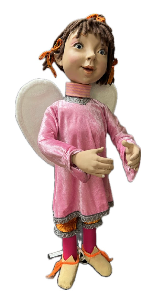 Engel 100 cm mit rosa Kleid