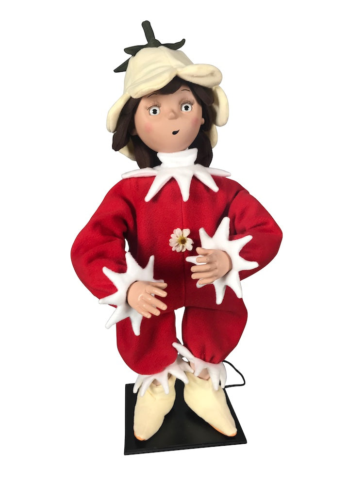 Figurengruppe winterliche Glockenblumenkinder