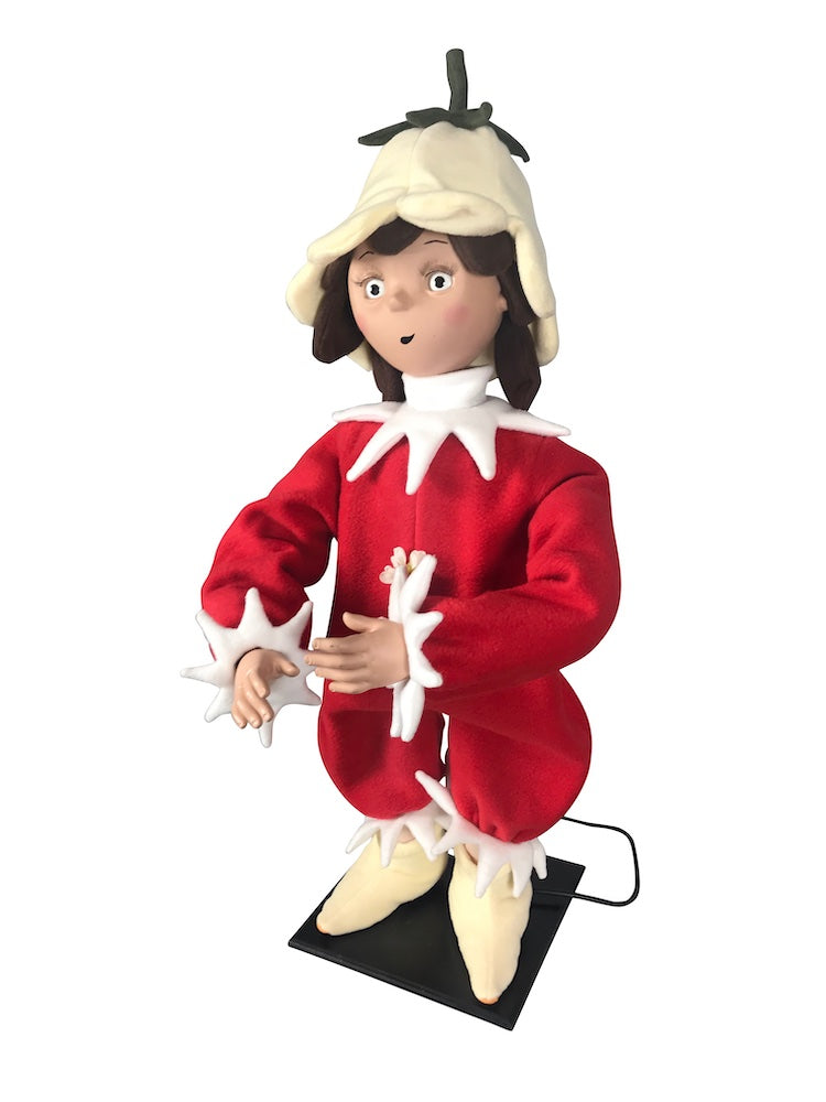 Figurengruppe winterliche Glockenblumenkinder