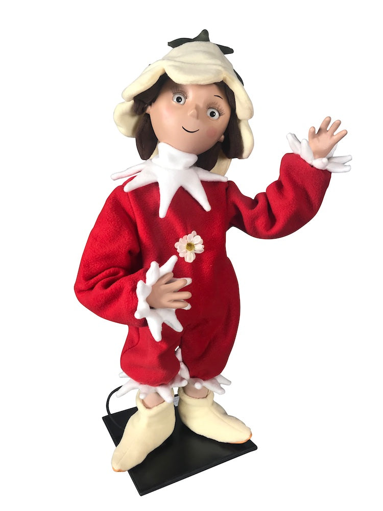 Figurengruppe winterliche Glockenblumenkinder