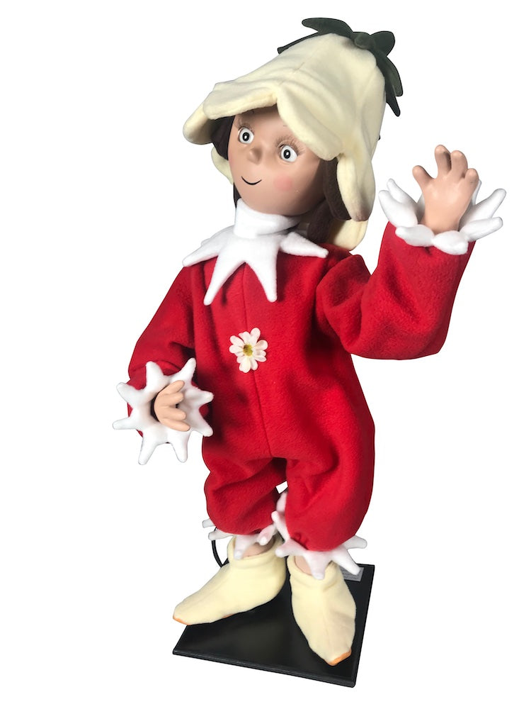 Figurengruppe winterliche Glockenblumenkinder