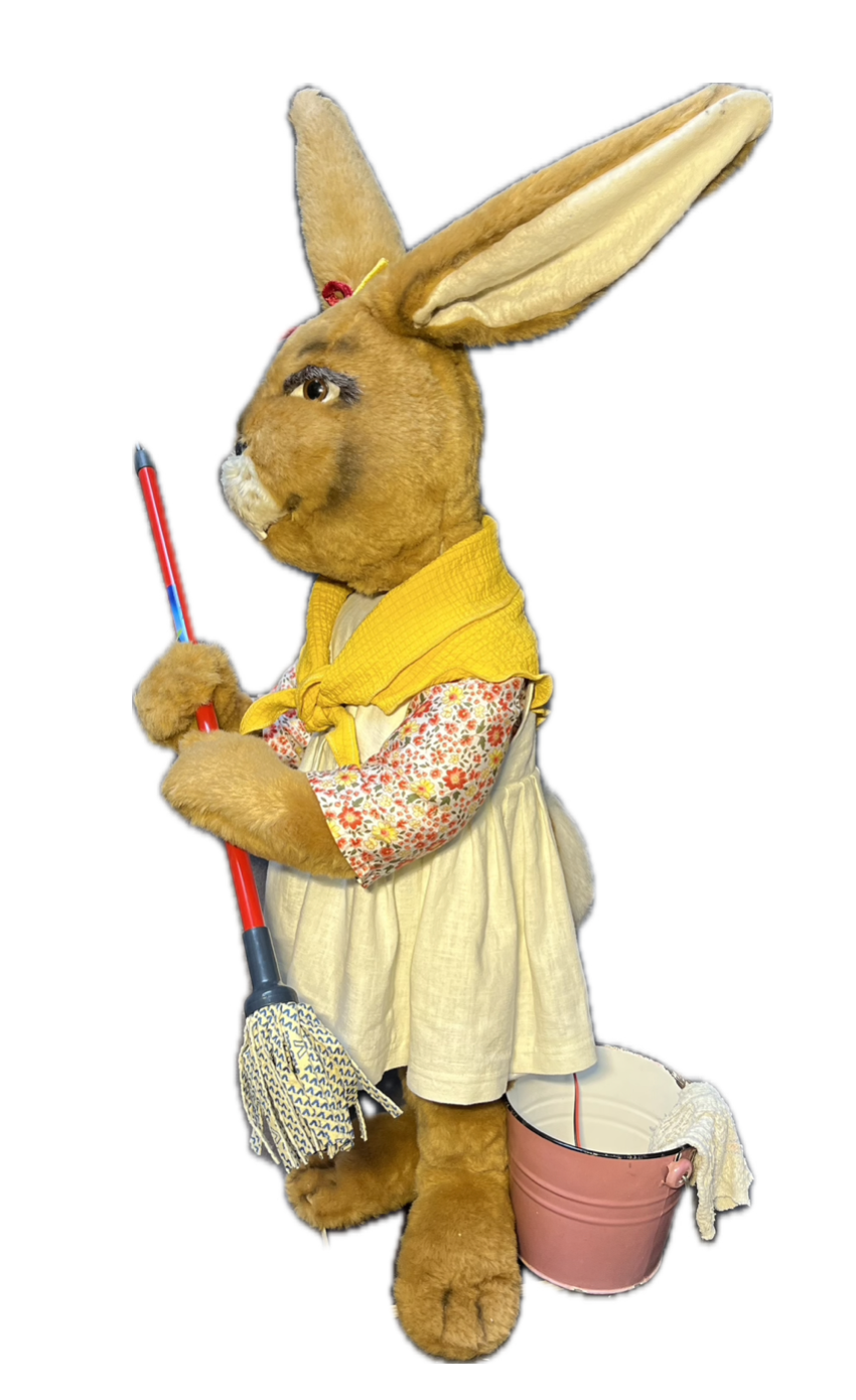 Hase / Häsin mit Wischmob