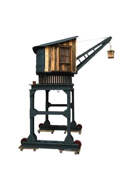 Hafenkran Holzmodel Modell 1:6 mit Seilbewegung