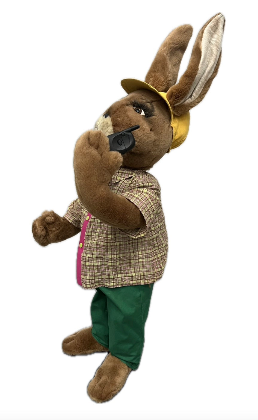 Hase mit Handy / Mobiltelefon