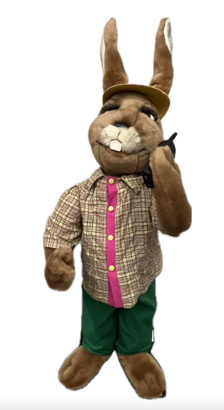 Hase mit Handy / Mobiltelefon