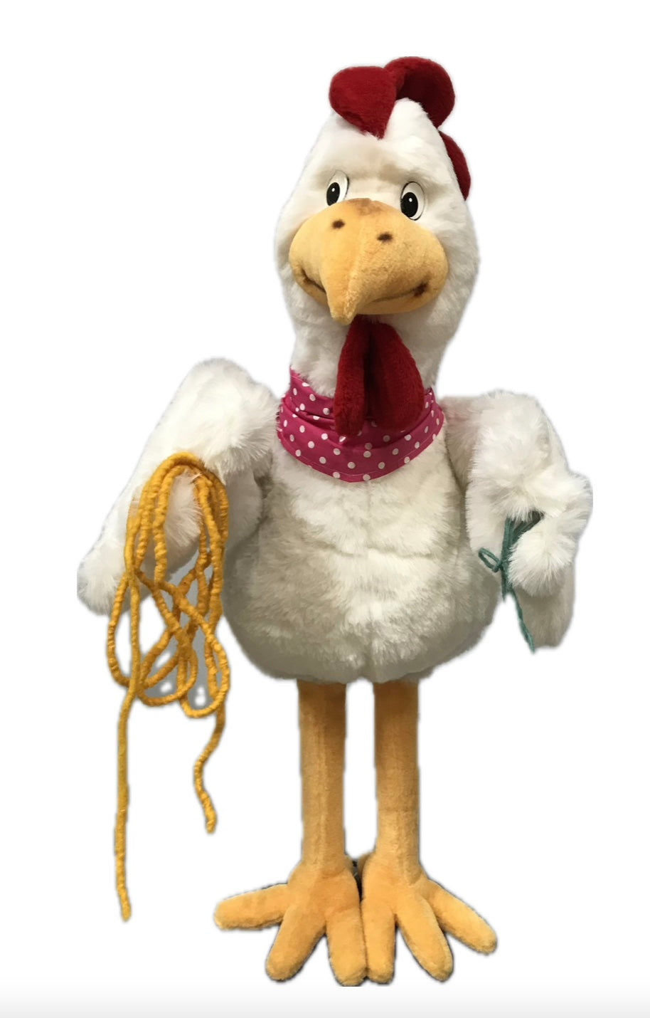 Huhn mit gelber Geschenkkordel