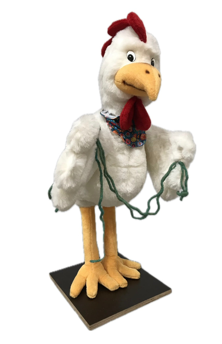 Huhn mit grüner Geschenkkordel