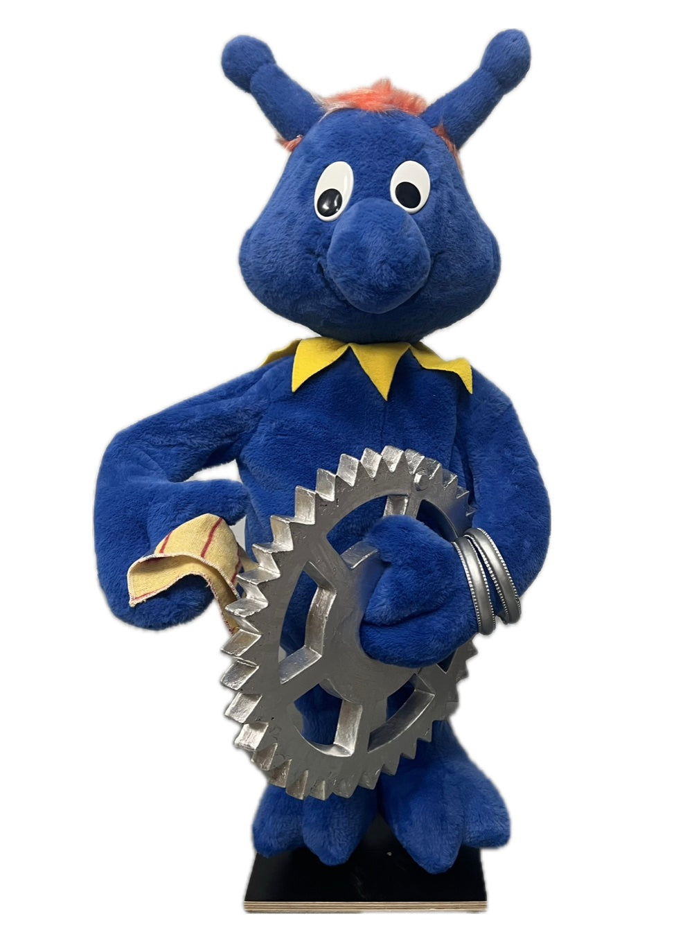 Marsianer blau mit Zahnrad