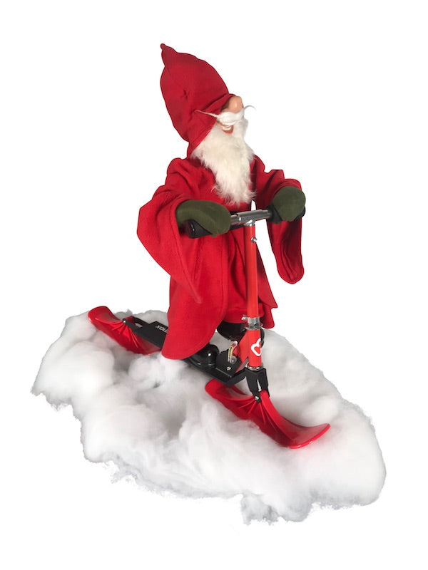Weihnachtsmann auf Kufenroller