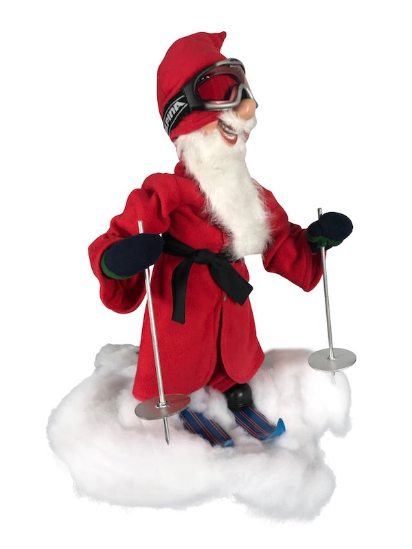 Weihnachtsmann auf Ski