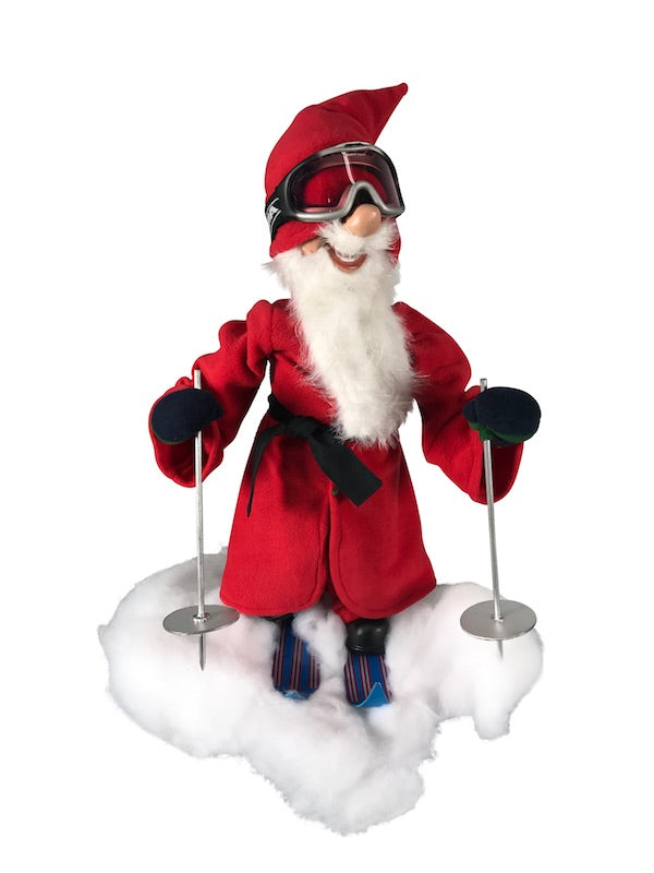 Weihnachtsmann auf Ski