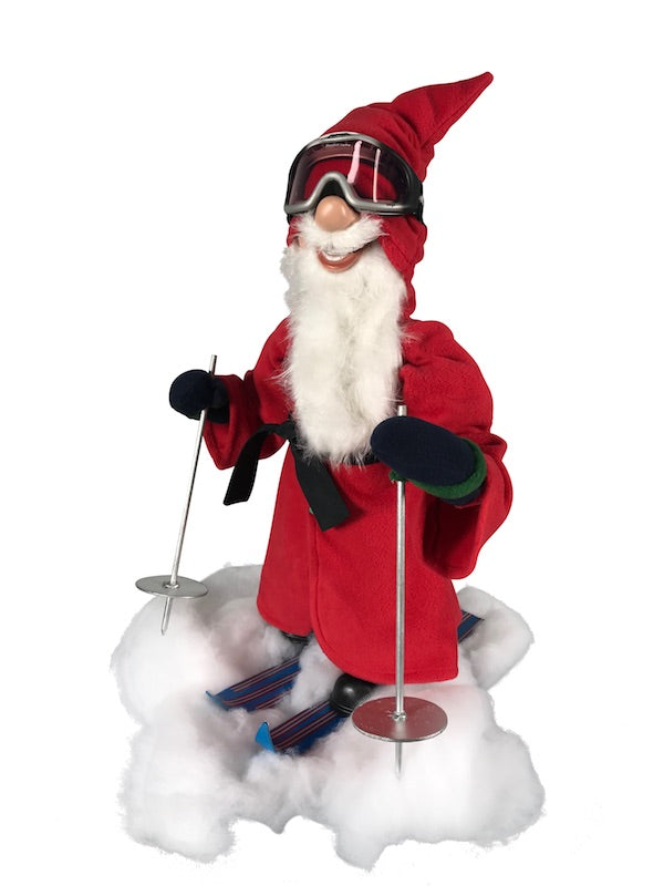 Weihnachtsmann auf Ski