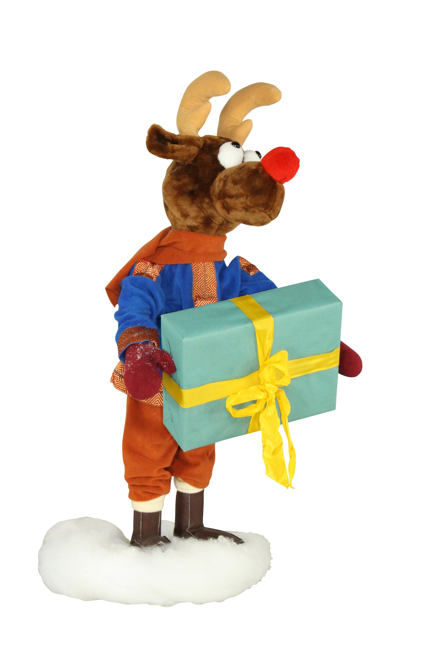 Rudis Rentiertrupp liefert Geschenke aus mit Motorschlitten