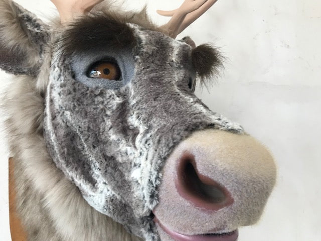 sprechender Rentierkopf mit 10 Bewegungsfunktionen.