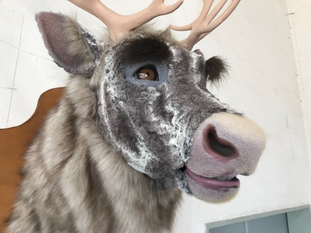 sprechender Rentierkopf mit 10 Bewegungsfunktionen.