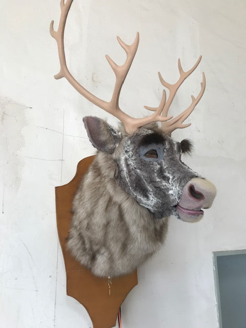 sprechender Rentierkopf mit 10 Bewegungsfunktionen.