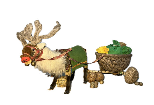 Rentier mit Wallnusswagen