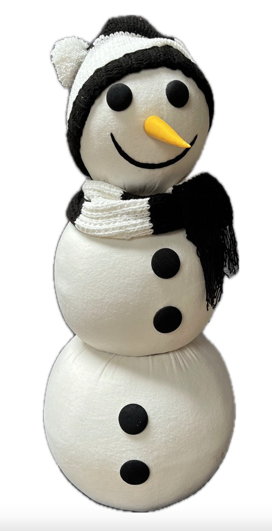 Schneemann mit Mütze und Schal