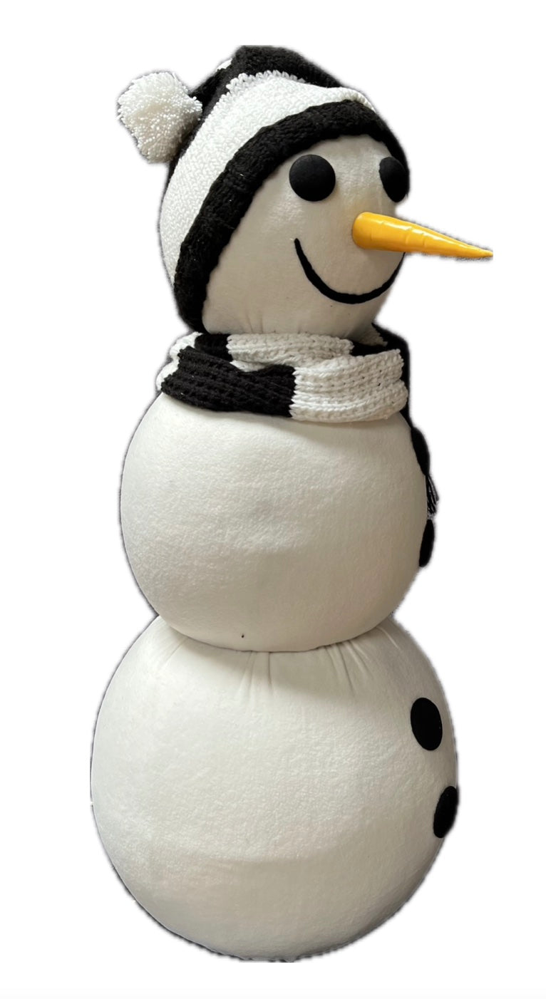 Schneemann mit Mütze und Schal