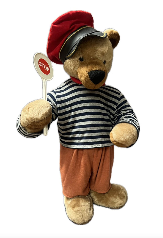 Teddybär mit Signalkelle