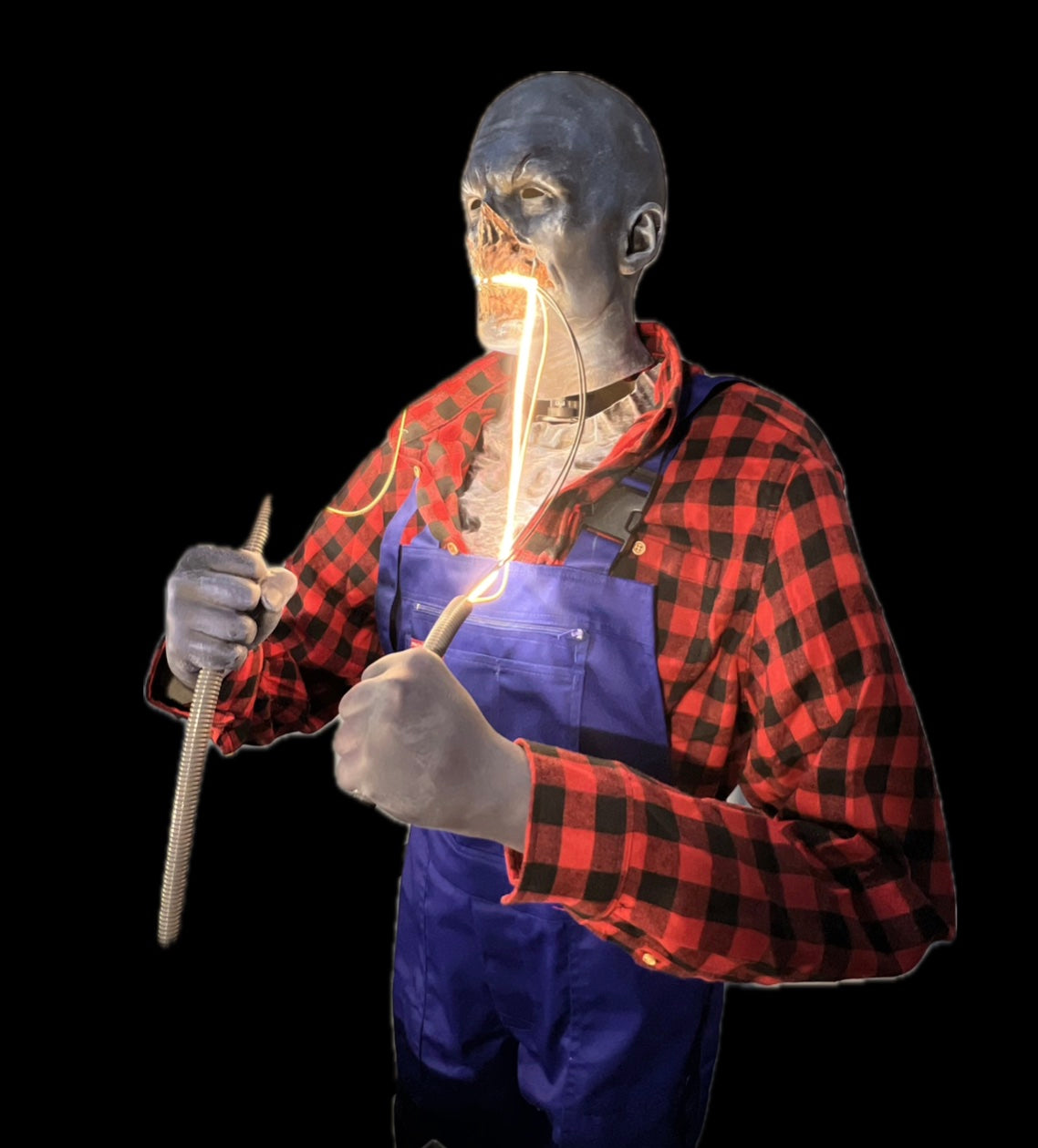 Zombie Elektriker beißt ins Kabel